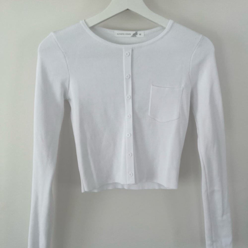 Altar'd State White Button-Up Top